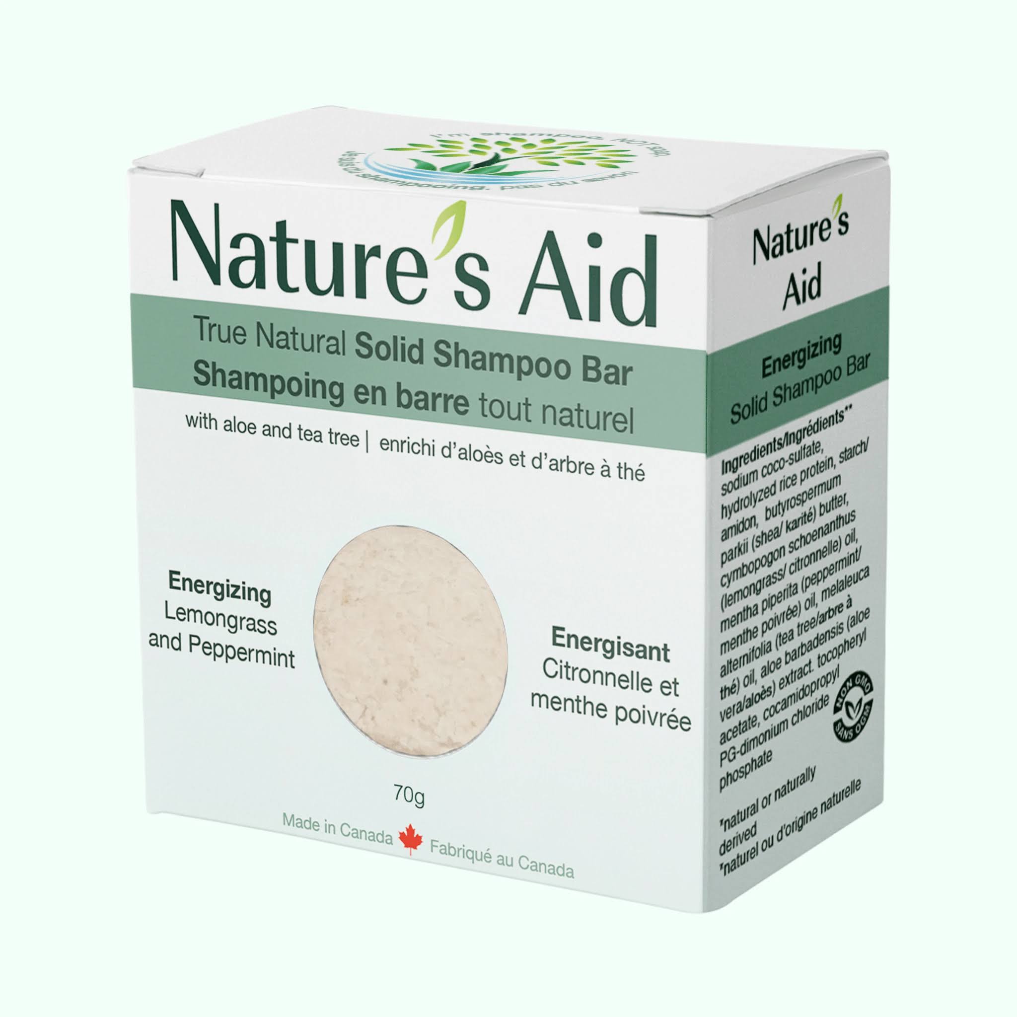Nature's Aid Solid Shampoo Bar Lemongrass Peppermint 70g