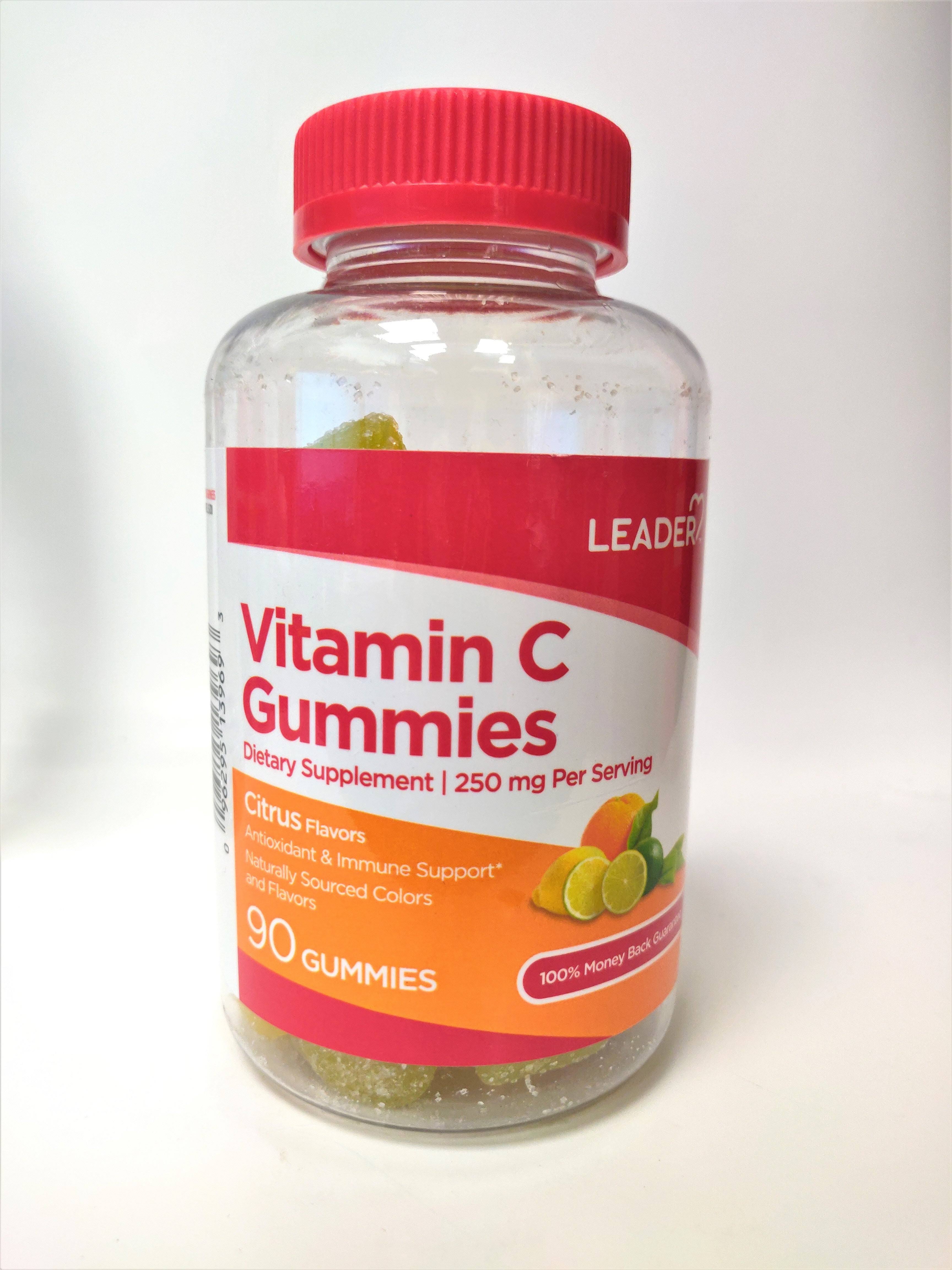 Leader Vitamin C Dietary Supplement Gummies - Citrus Flavor - 90 ct Gummies