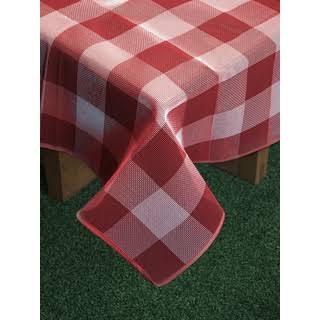 Bistro Check Textaline Indoor/Outdoor Imported Tablecloth