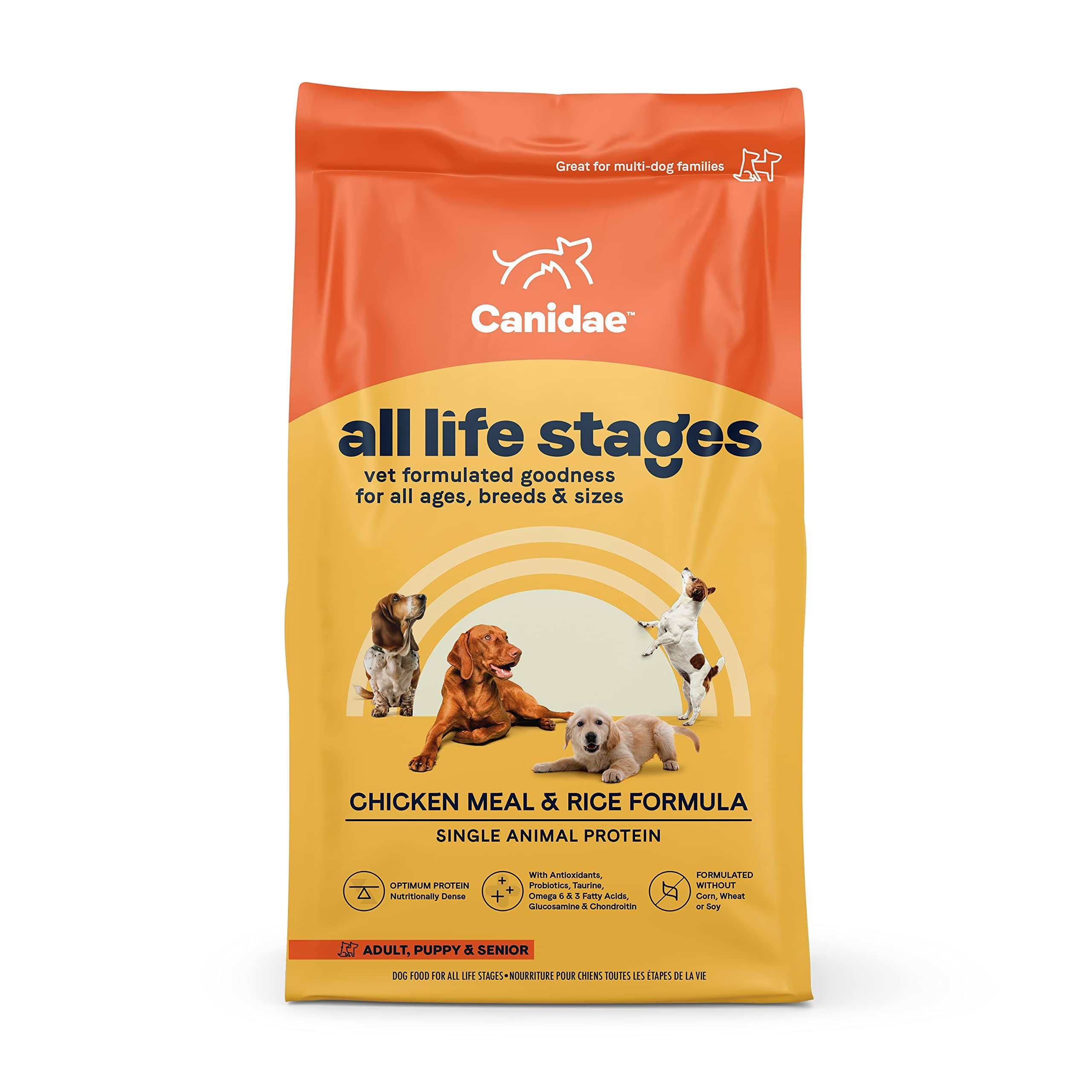 Canidae All Life Stages Dry Dog Food, Chicken Meal And Rice, 44lbs