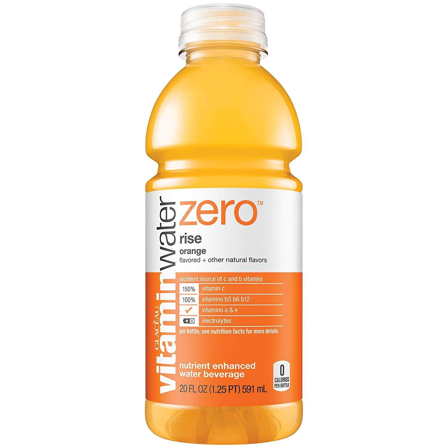 Vitamin Water Zero Rise Nutrient Enhanced Water Beverage - Orange, 20oz