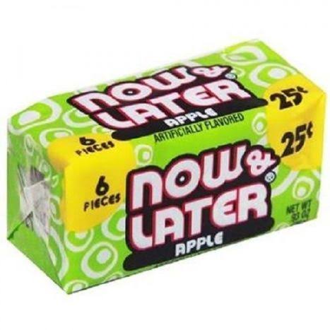 Now and Later Apple Chew Candy - 6pc, 24pk