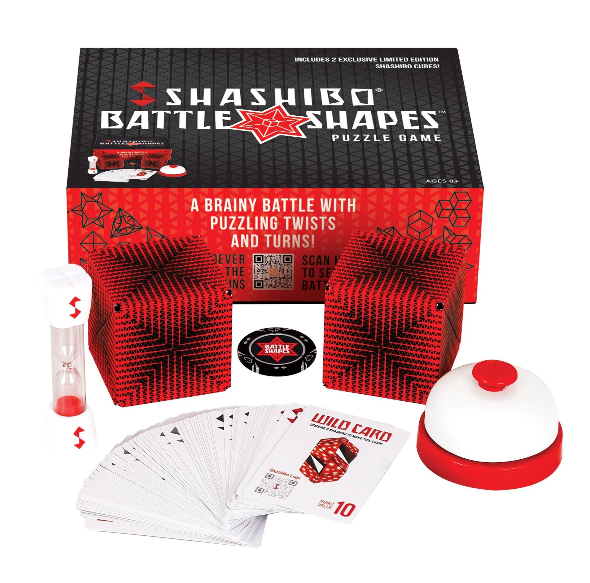 Shashibo Battle Shapes Magnetizing Puzzle Game – Play Solo Or With A Friend - Challenging Shape Shifting Box Game For Adults & Kids Ages 8+ With