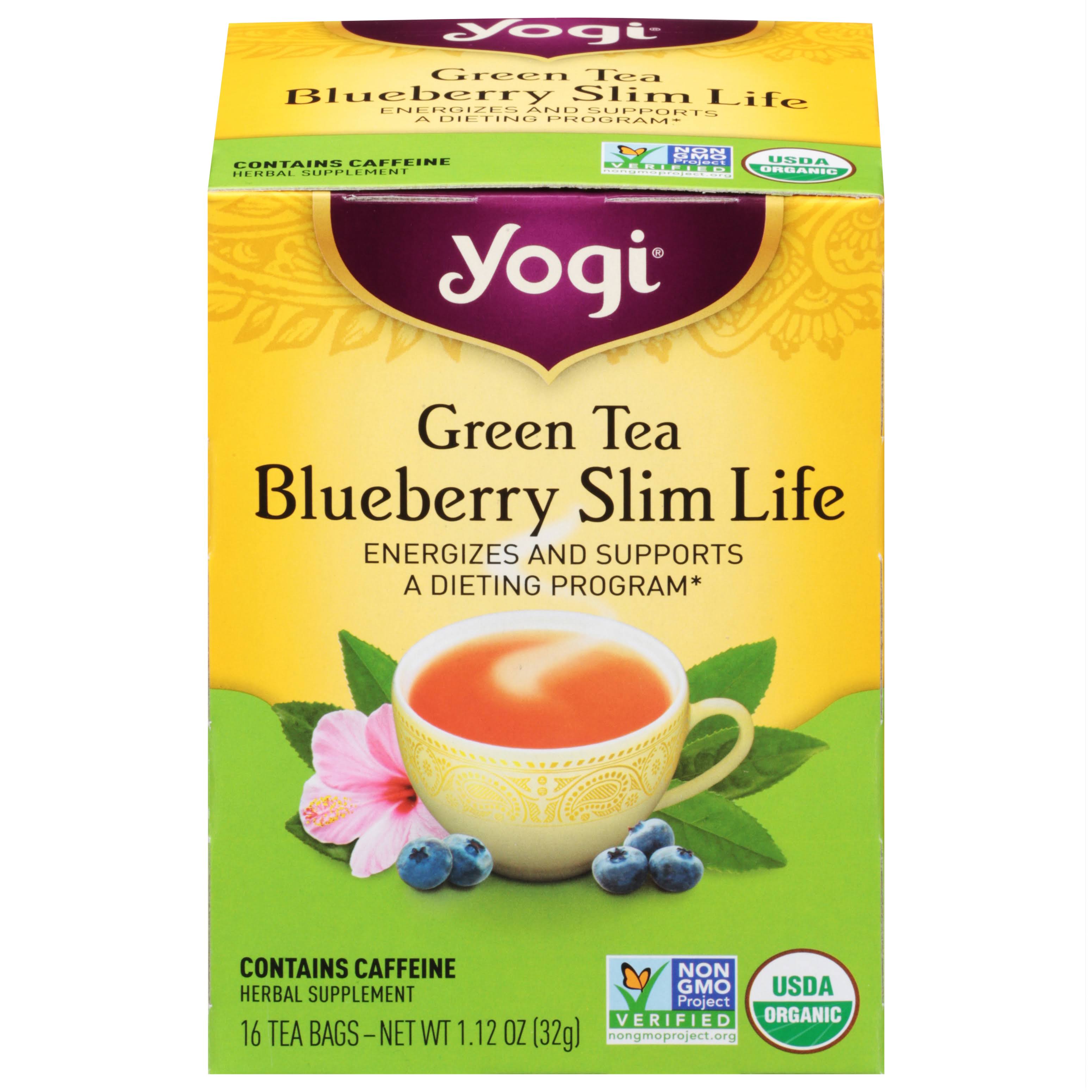 Yogi Blueberry Slim Life Green Tea - 16 Tea Bags