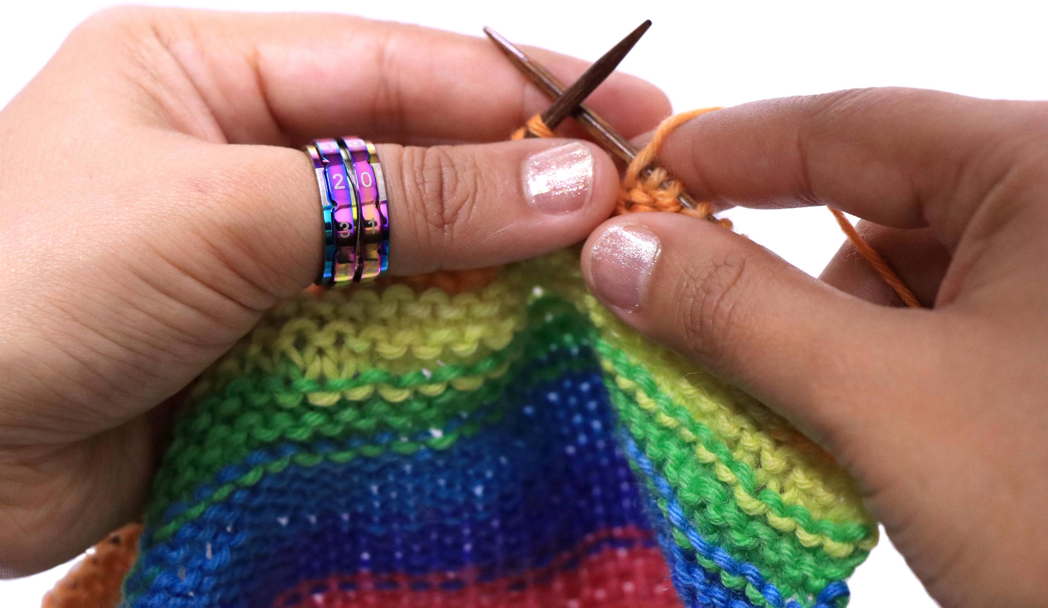 Knitter's Pride Rainbow Row Counter Ring-size 8: 18.2mm Diameter Knitter's Pride