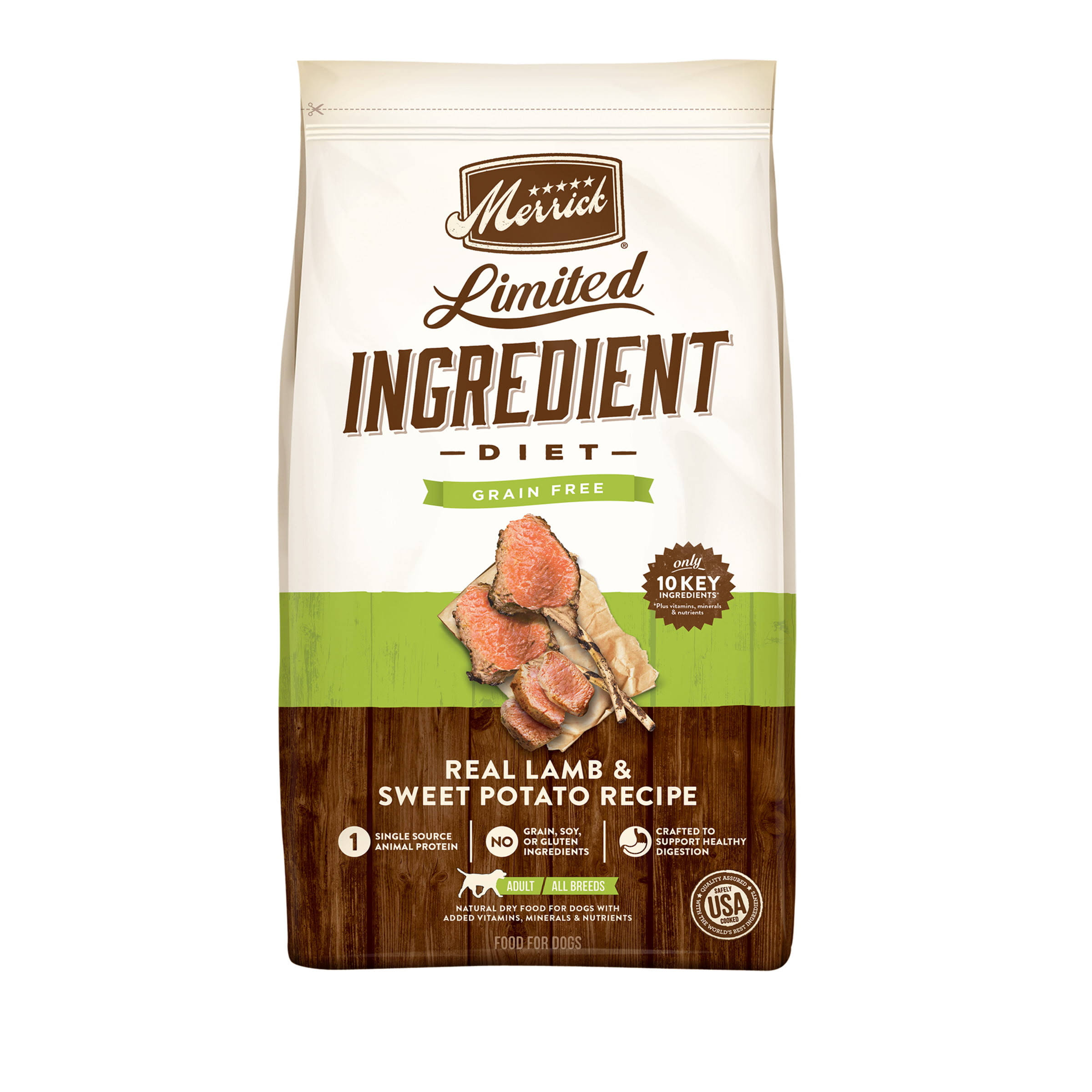 Merrick Limited Ingredient Diet Grain Free Dry Dog Food Real Lamb & Sweet Potato Recipe - 22.0 lb