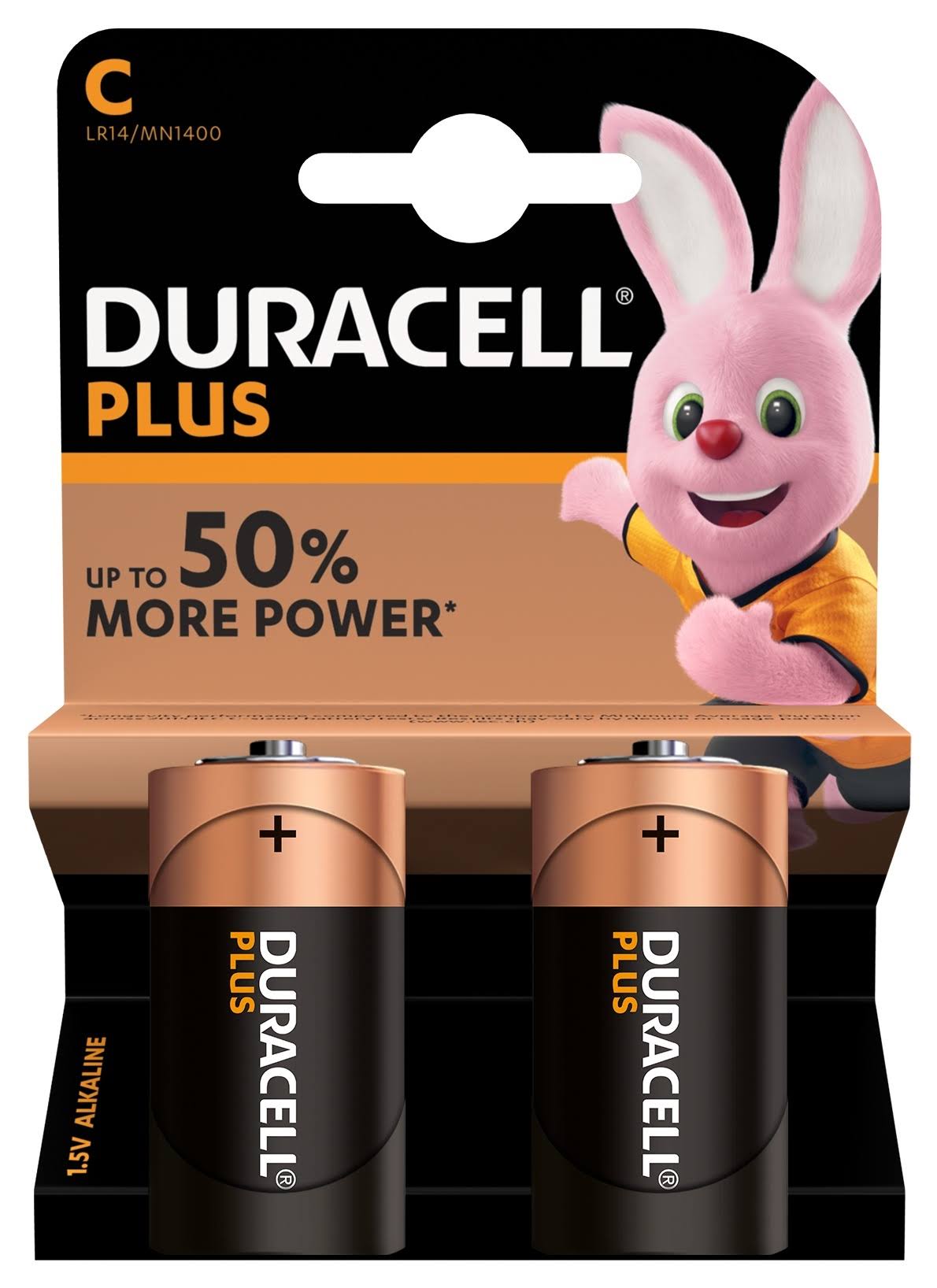 Duracell C Batteries, Plus Power Alkaline 2 Pack
