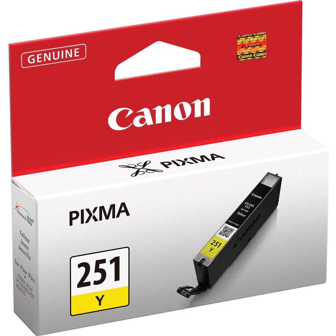 Canon CLI-251Y Ink Cartridge - Yellow, 330 Page Yield