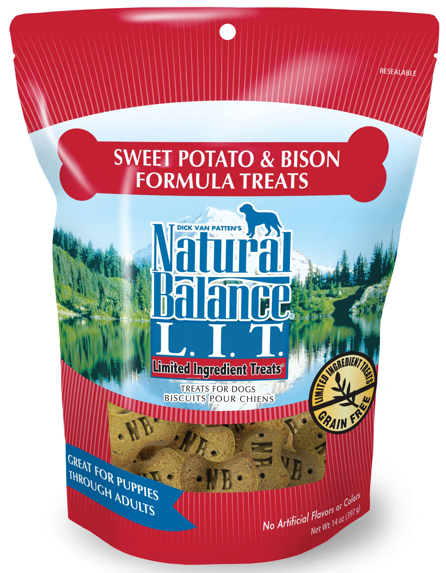 Natural Balance Limited Ingredient Dog Treats - Sweet Potato & Bison Formula, 14oz