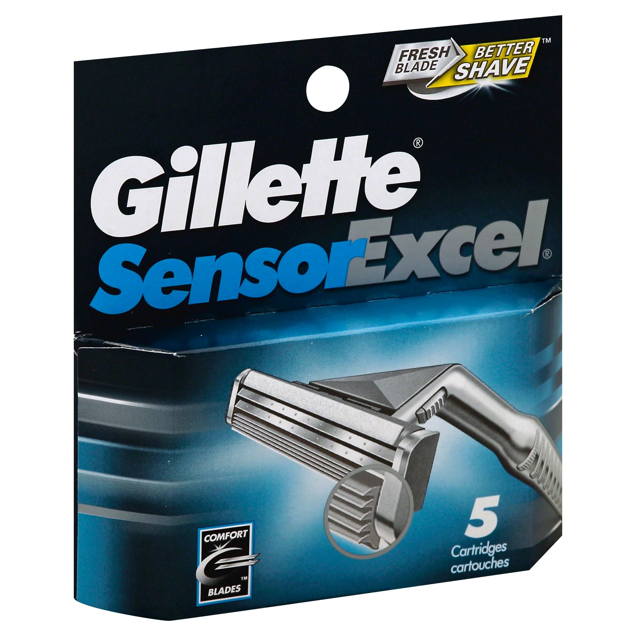 Gillette Sensor Excel Cartridges Razor Blade Refills - 5ct