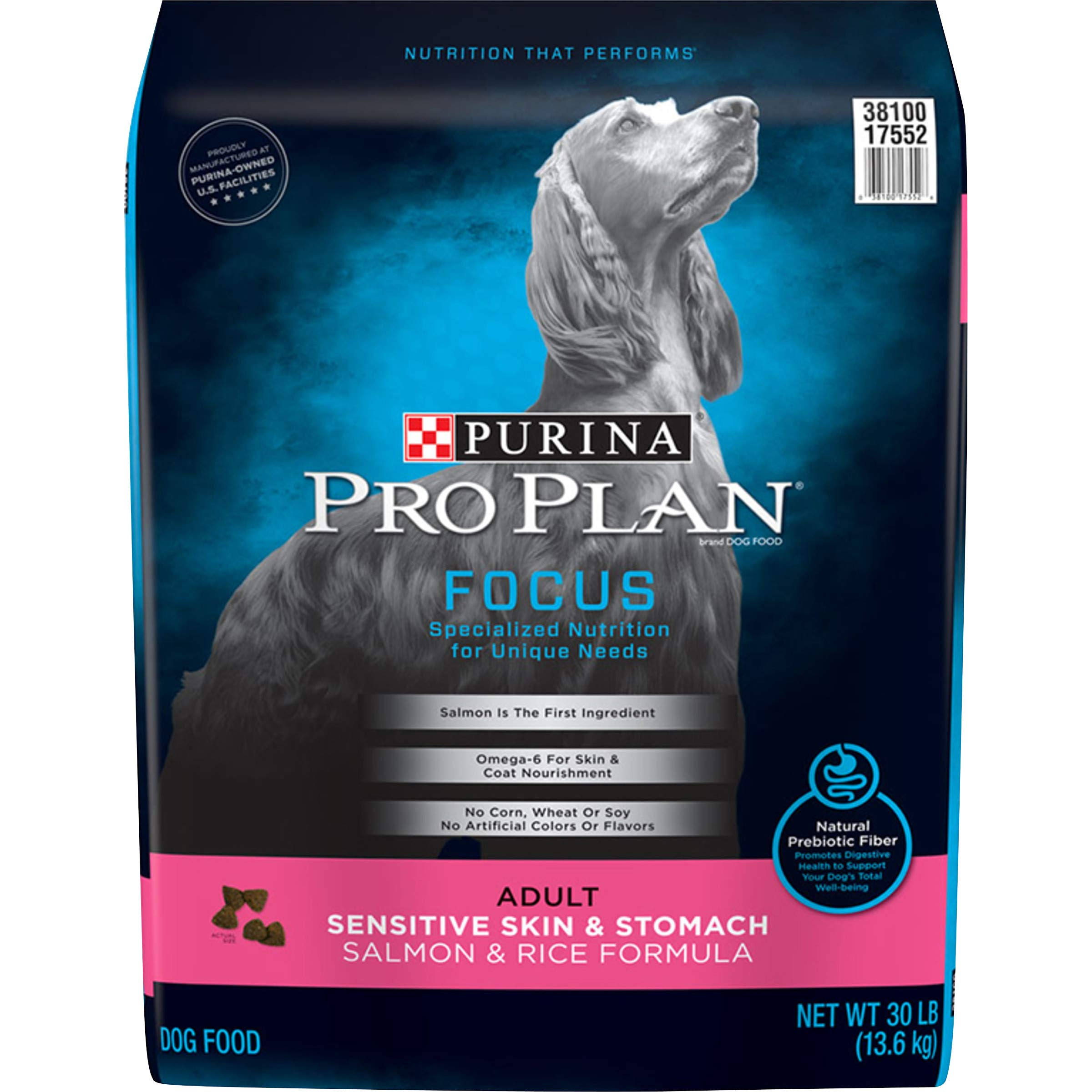 Purina Pro Plan Focus Sensitive Skin and Stomach Salmon and Rice Formula Dry Dog Food - 30lb