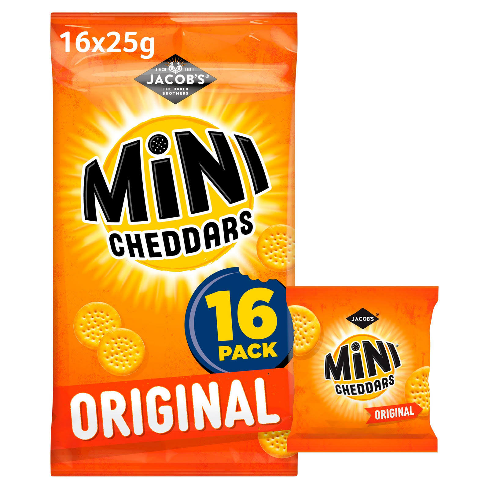 Jacob's Mini Cheddars Original Biscuits - 400g, 16ct