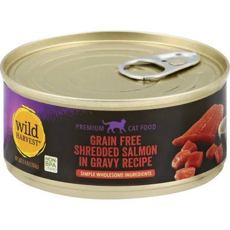 Wild Harvest Premium Grain Free Shredded Salmon Cat Food - 5.5 Ounces - Westerly Natural Market - Delivered by Mercato