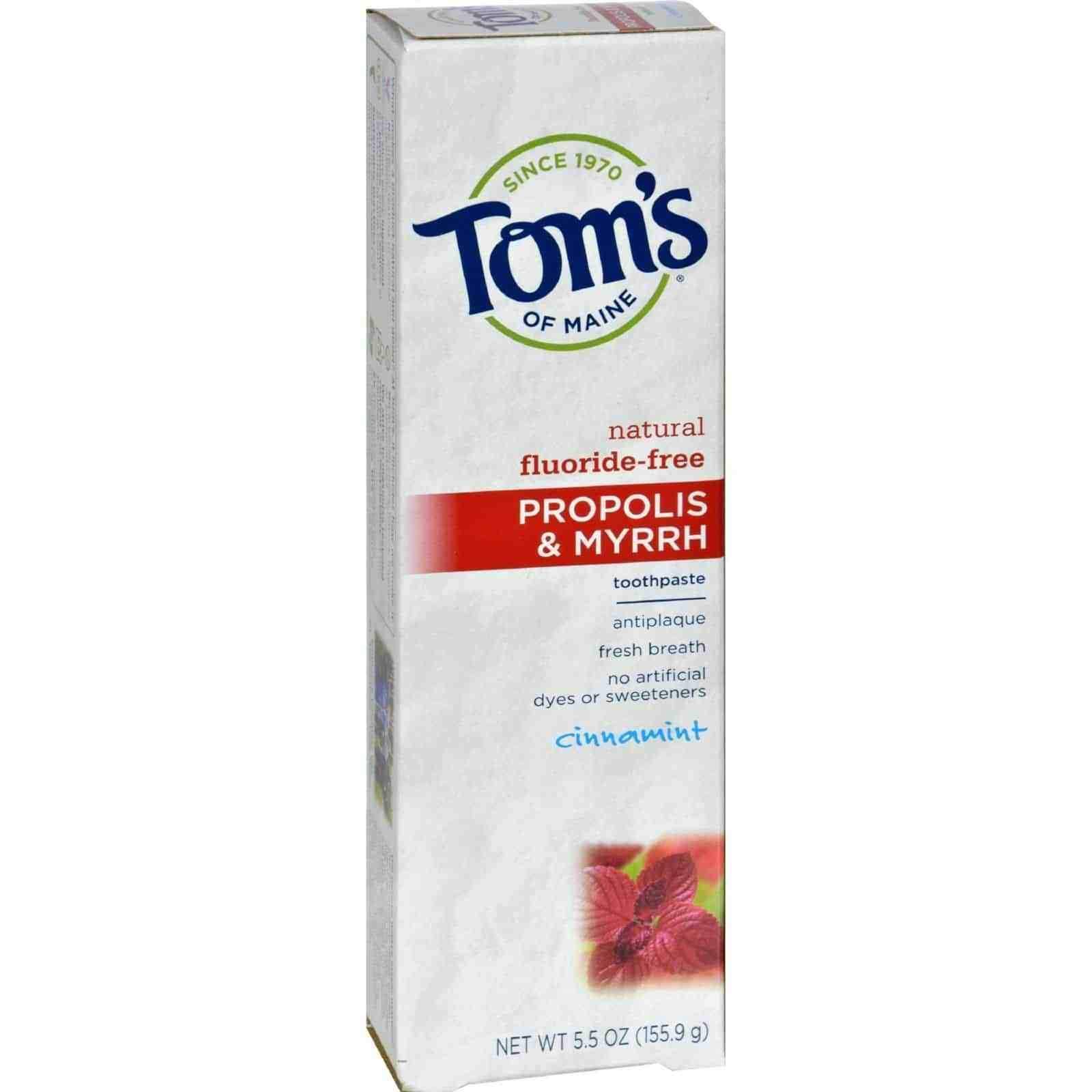 Tom's of Maine Propolis and Myrrh Fluoride-Free Cinnamint Toothpaste - 5.5oz
