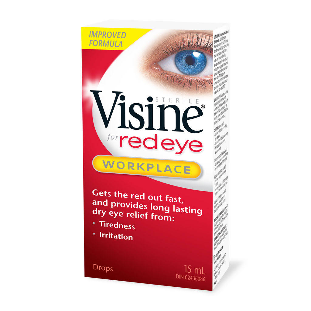 Visine Red Eyes Workplace Eye Drops - 15ml