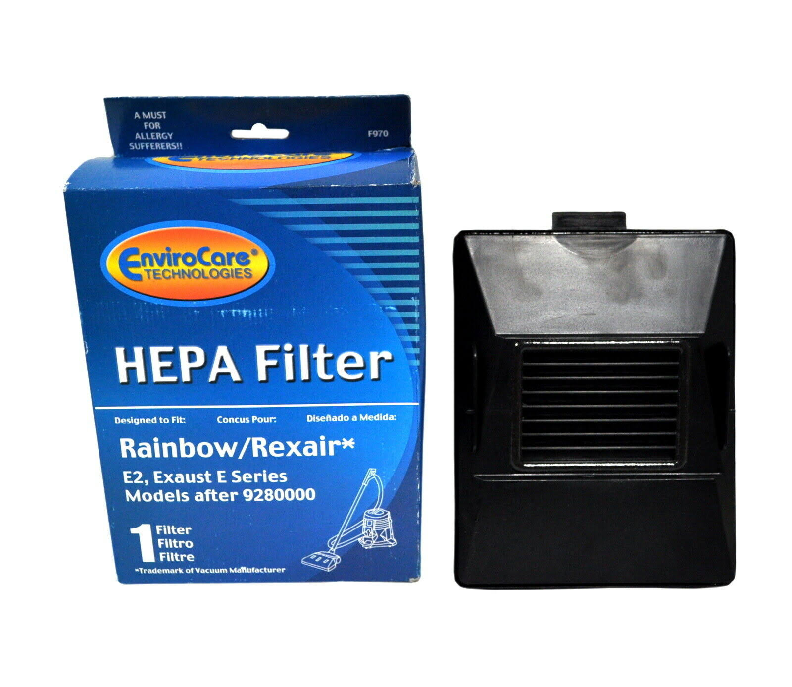 Rainbow Vacuum Hepa Filter - Black