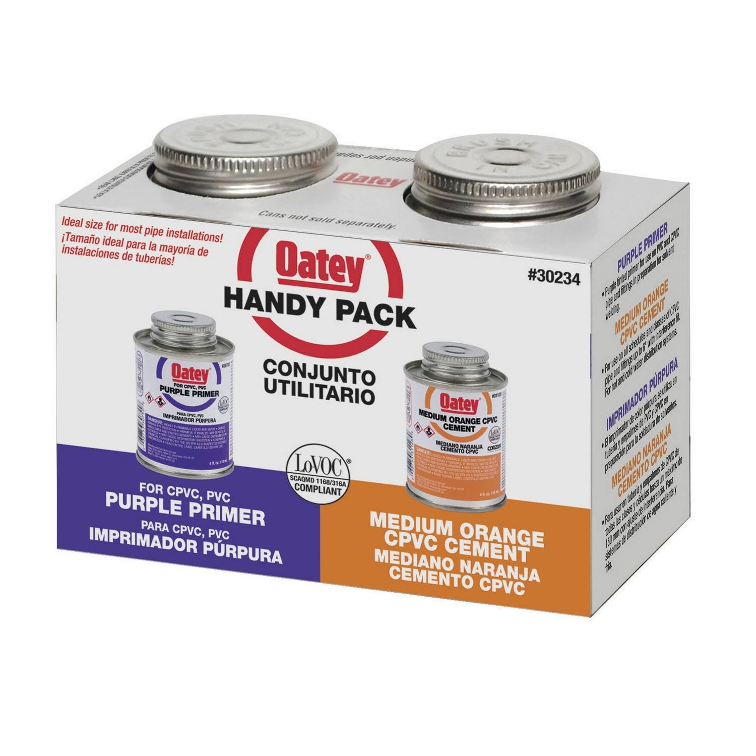 Oatey PVC and CPVC Cement and Primer Handy Pack - 4oz