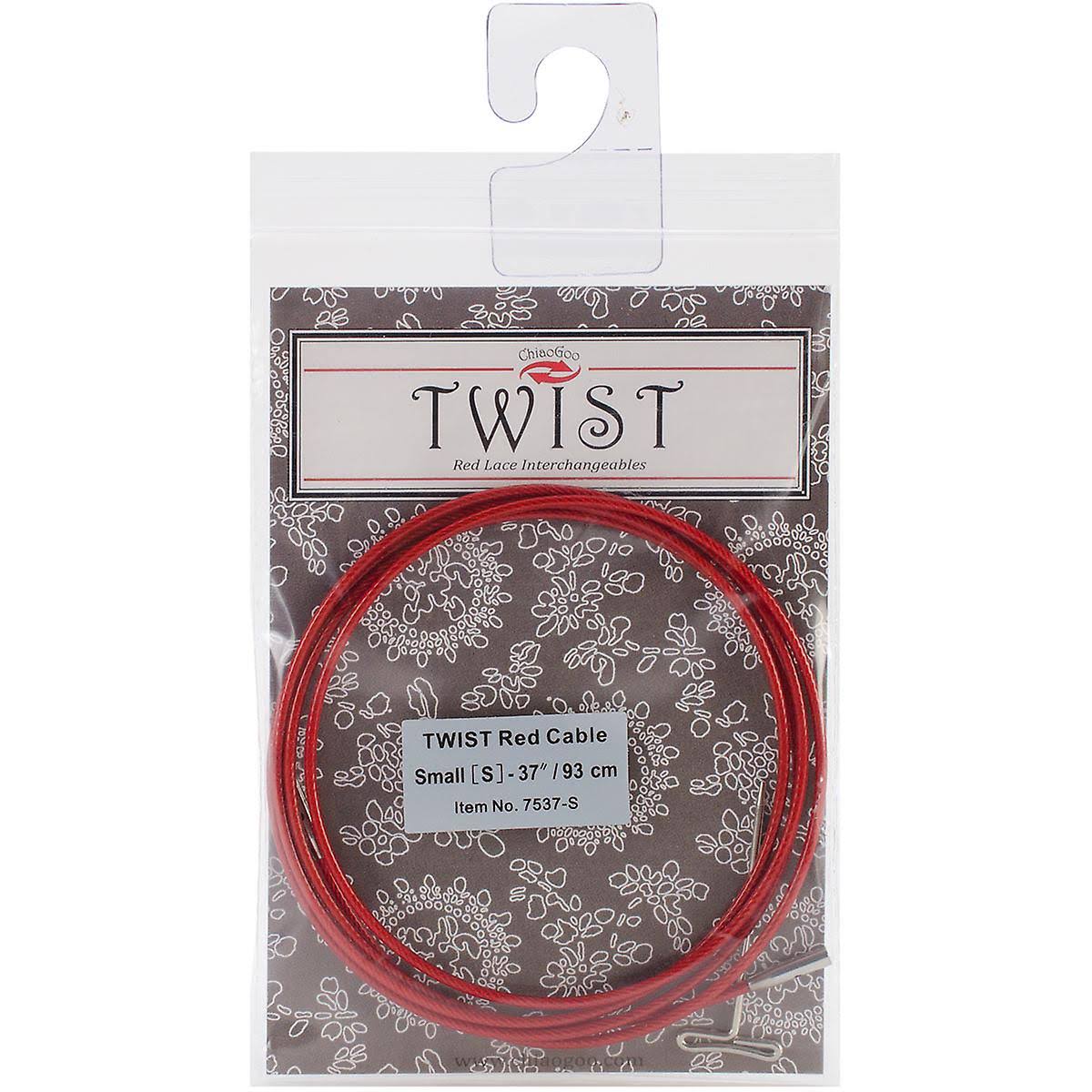 Chiaogoo Twist Lace Interchangeable Cable - Small, Red, 37"