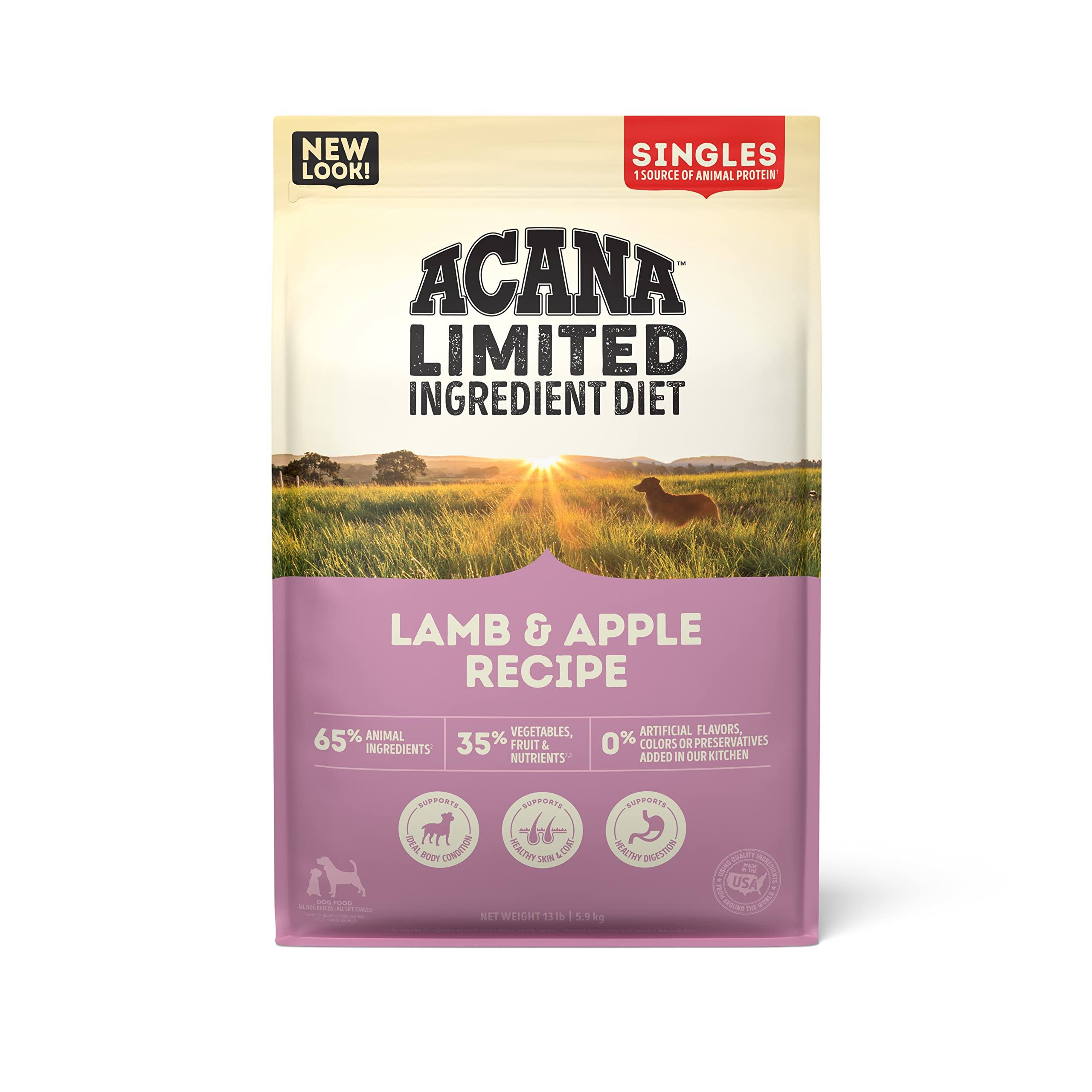 Acana Singles Lamb & Apple Dry Dog Food (13 lb)