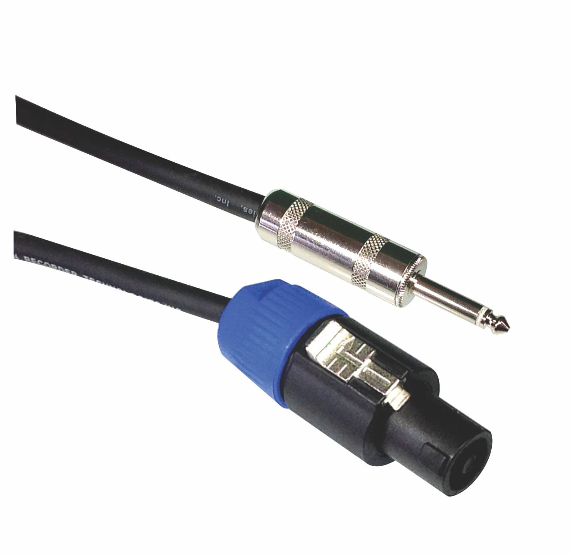 1/4" to Speak-On 2 Conductor, 16 AWG Pro Audio Speaker Cable 25 Feet