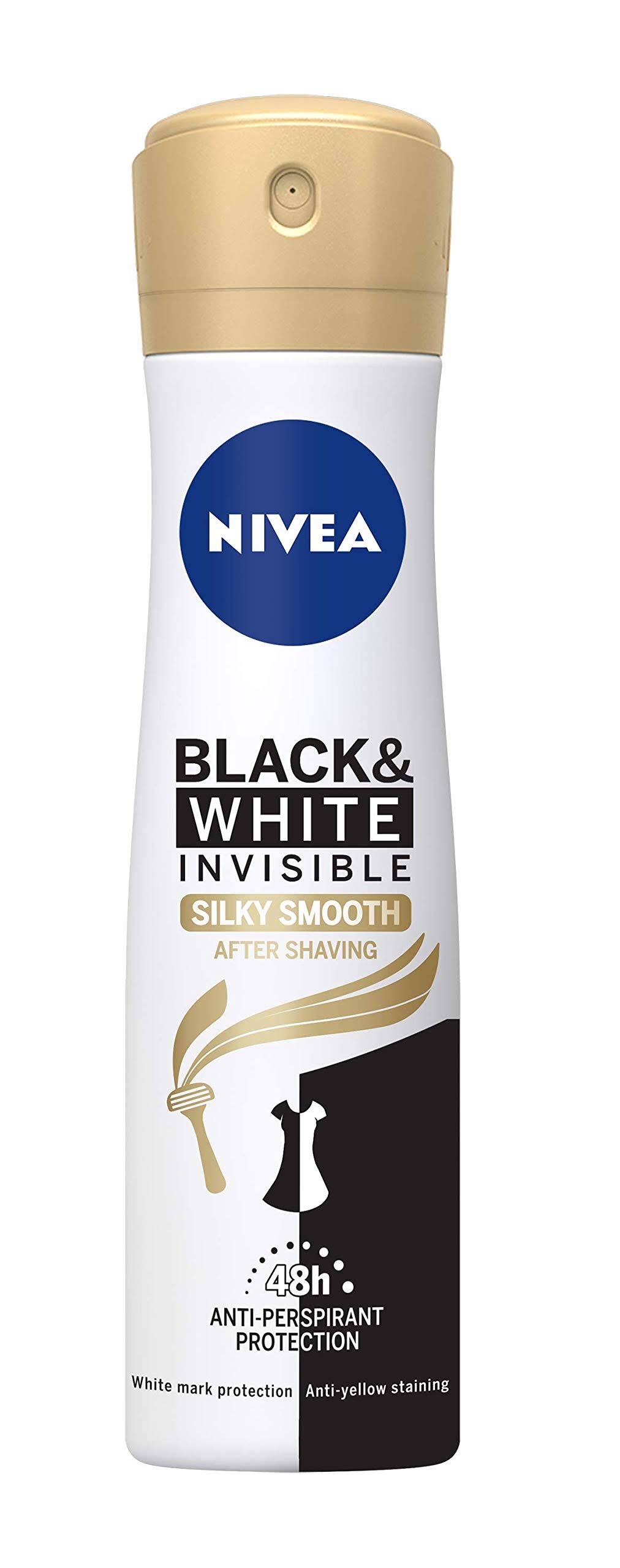 Nivea Black and White Invisible Silky Smooth Anti Perspirant Deodorant - 150ml