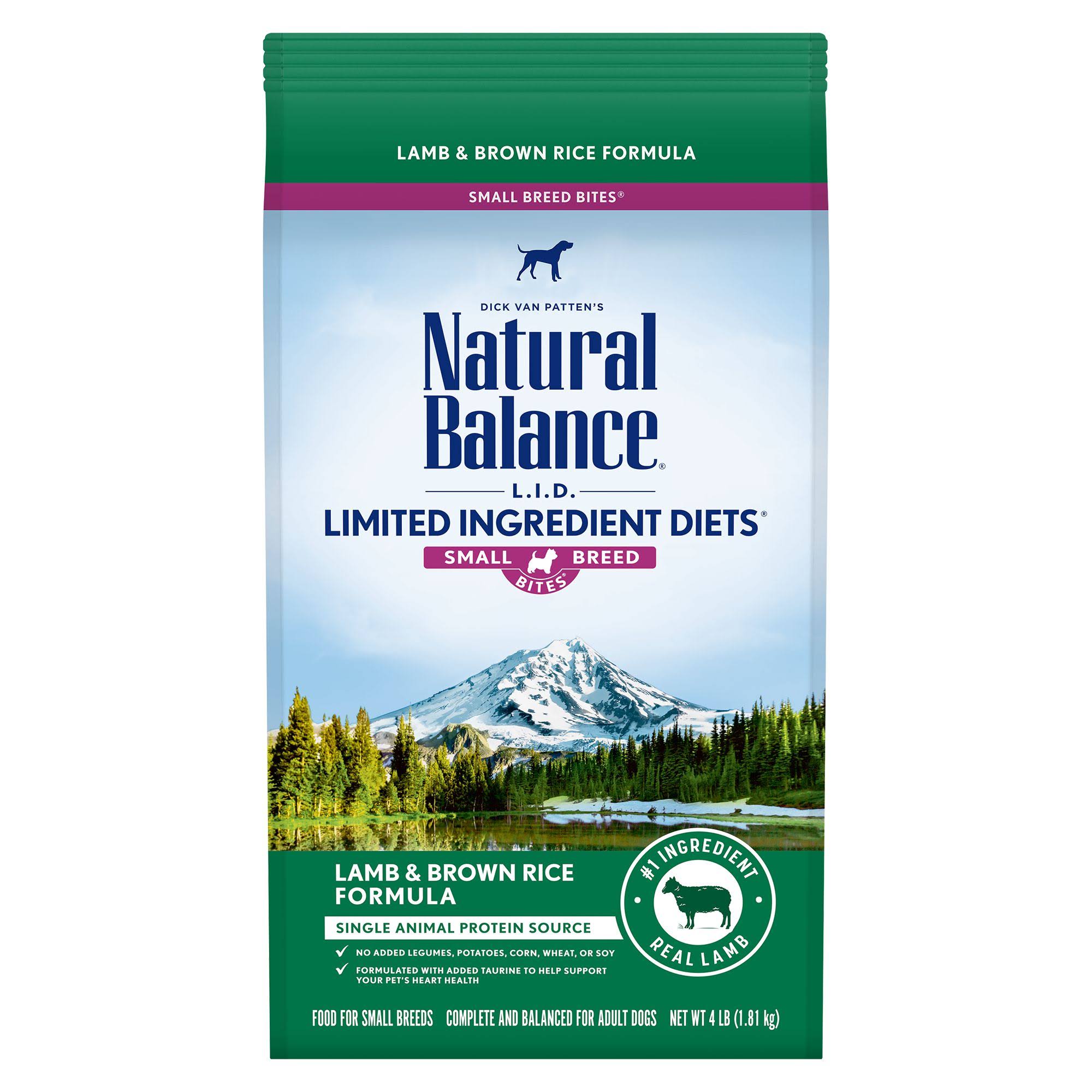 Natural Balance L.I.D. Lamb & Brown Rice Small Breed Dog Food [4lb]