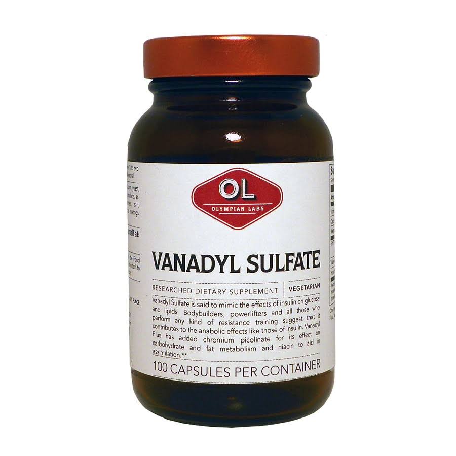 Olympian Labs Inc. Vanadyl Sulfate-20 Vegetarian Capsules - x100