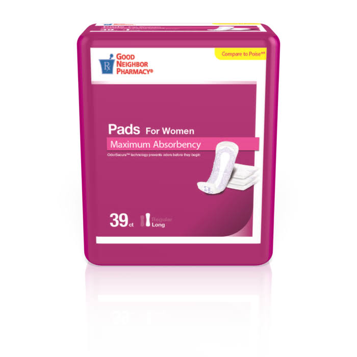 GNP Pads for Women Maximum Absorbency Long, 4 Pack of 39 Pads