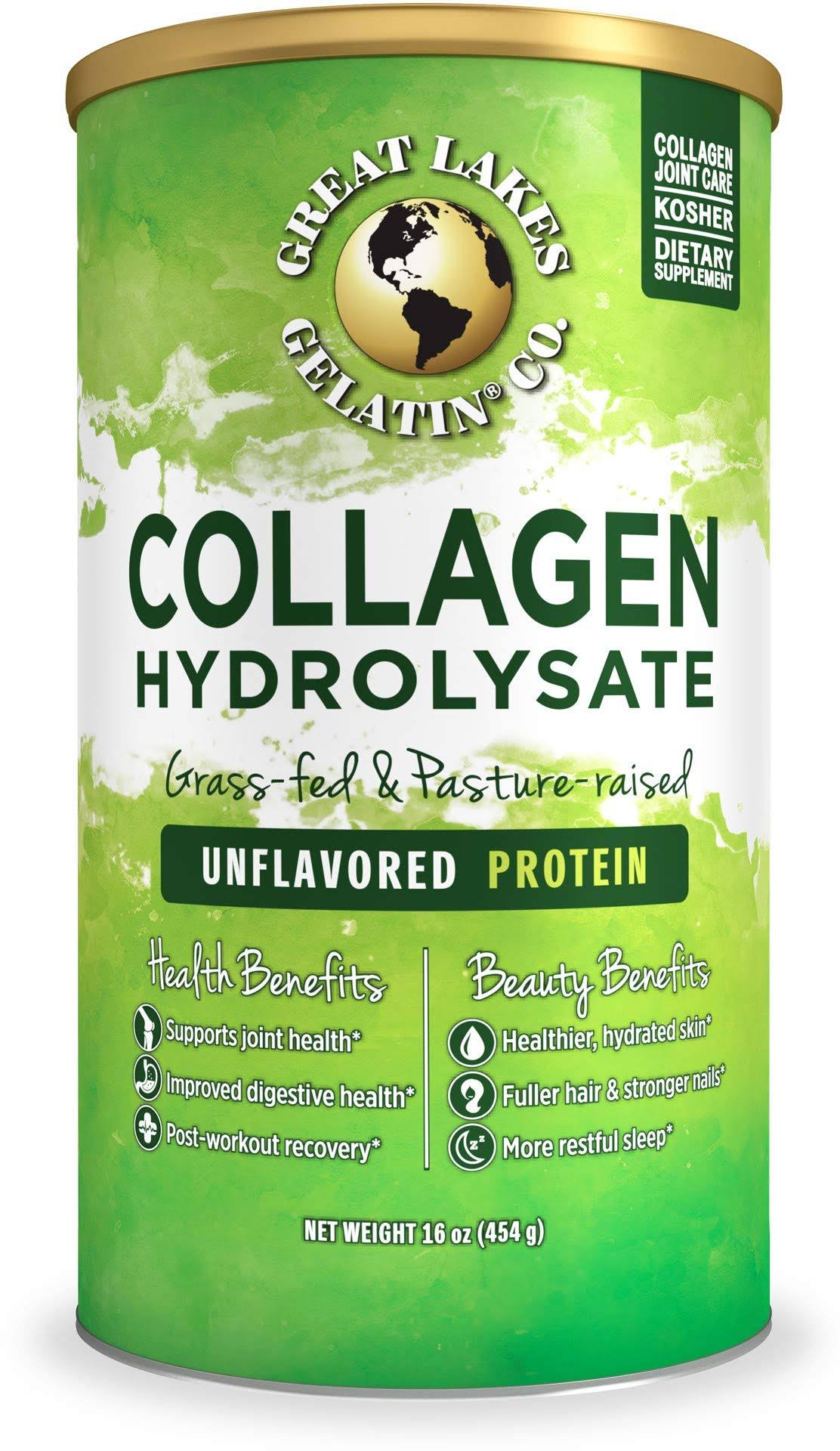 Great Lakes Gelatin Collagen Hydrolysate Beef Kosher - 16oz