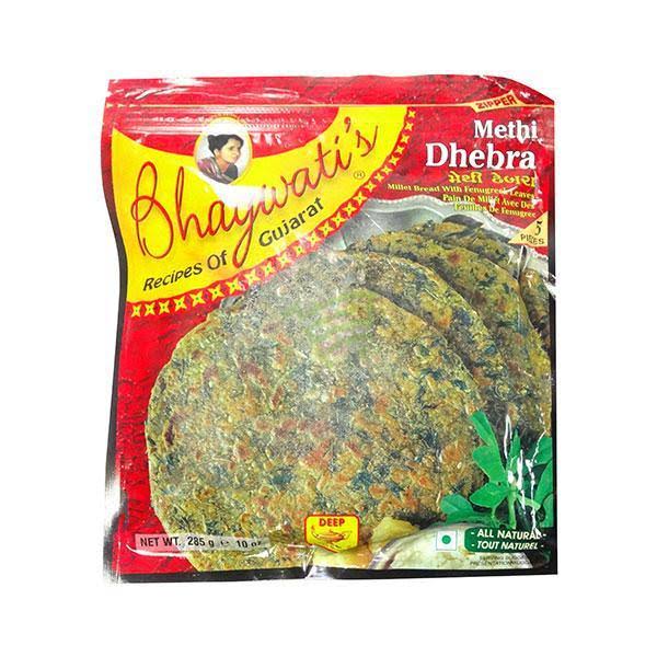 Deep Bhahwati's Methi Dhebra Millet Bread with Fenugreek Leaves - 5 Count - Indian Bazaar - Delivered by Mercato