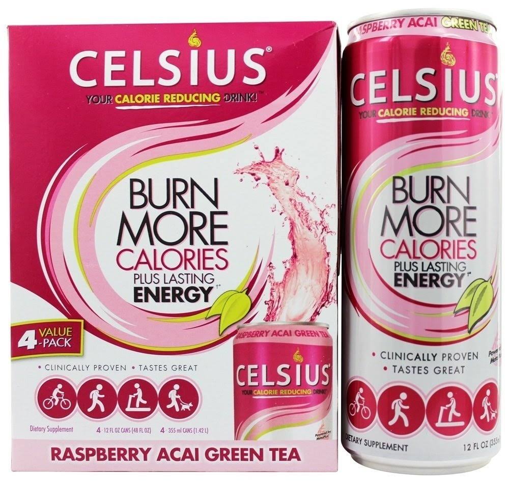 Celsius Green Tea - Raspberry, 12oz