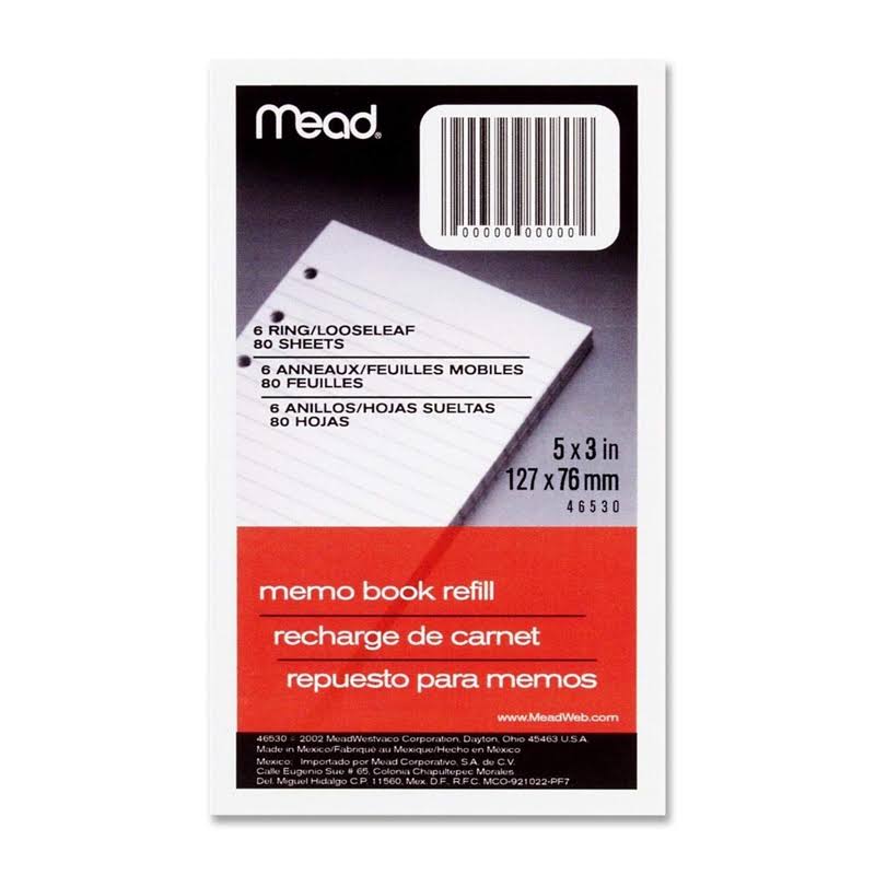 Mead Memo Book Refill - 80 Sheets