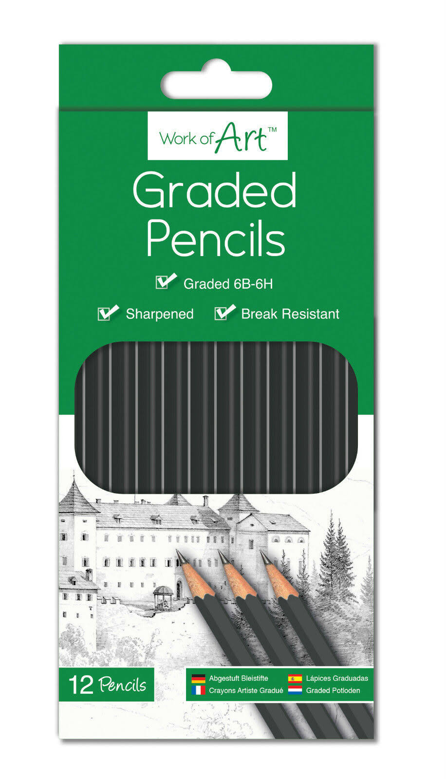 Work Of Art Graded Pencils - 12 pc