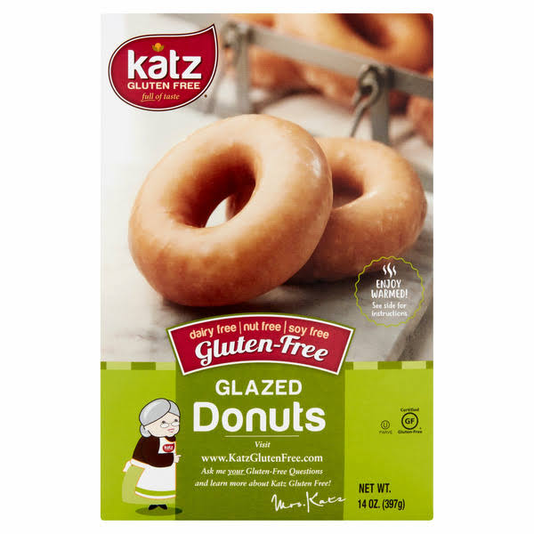 Katz Gluten Free Glazed Donuts - Vanilla, 14oz