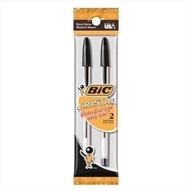 Bic Cristal Stic Ball Pens - Medium Point, 2 Pack