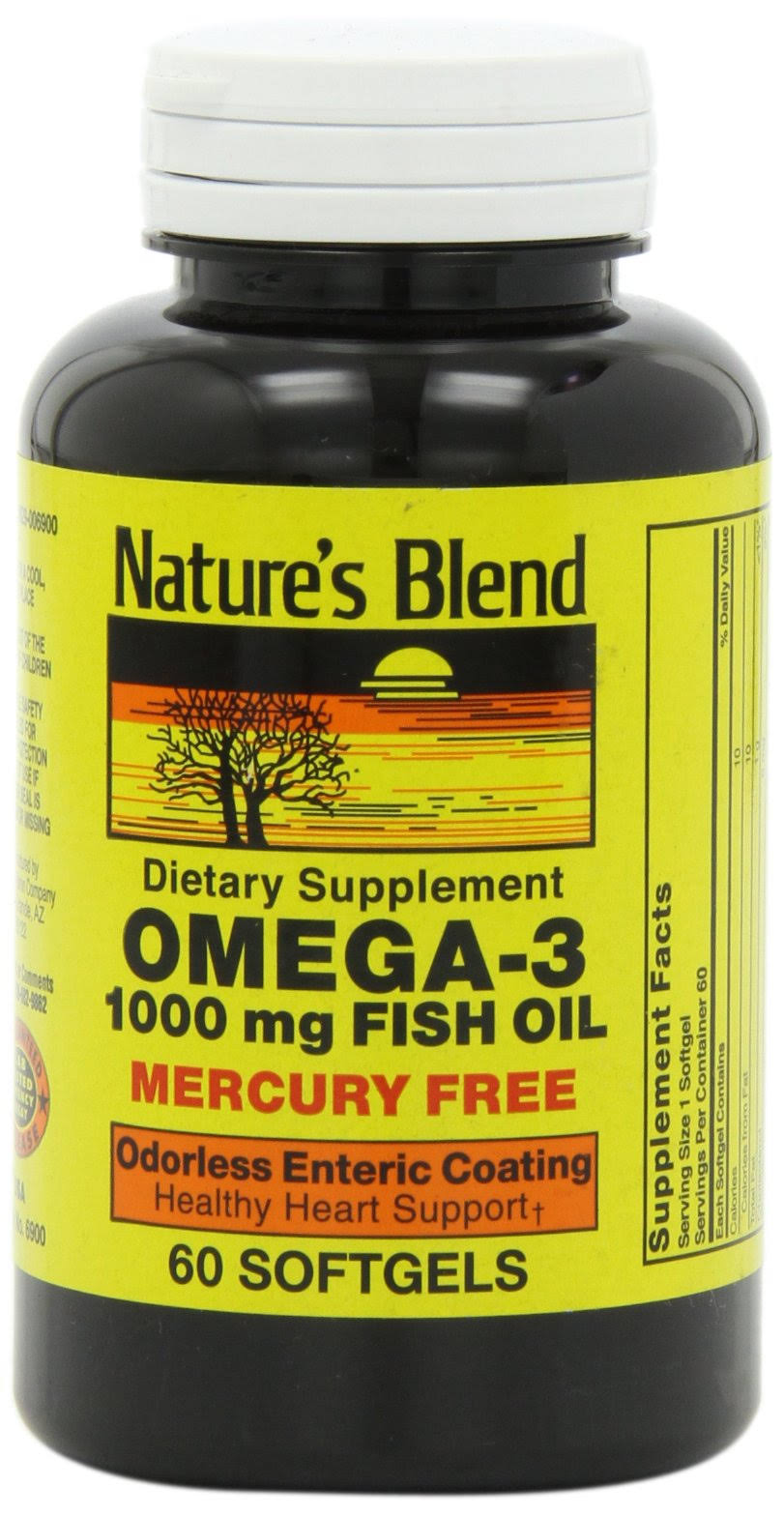Nature's Blend Omega 3 Fish Oil Odorless - 60ct