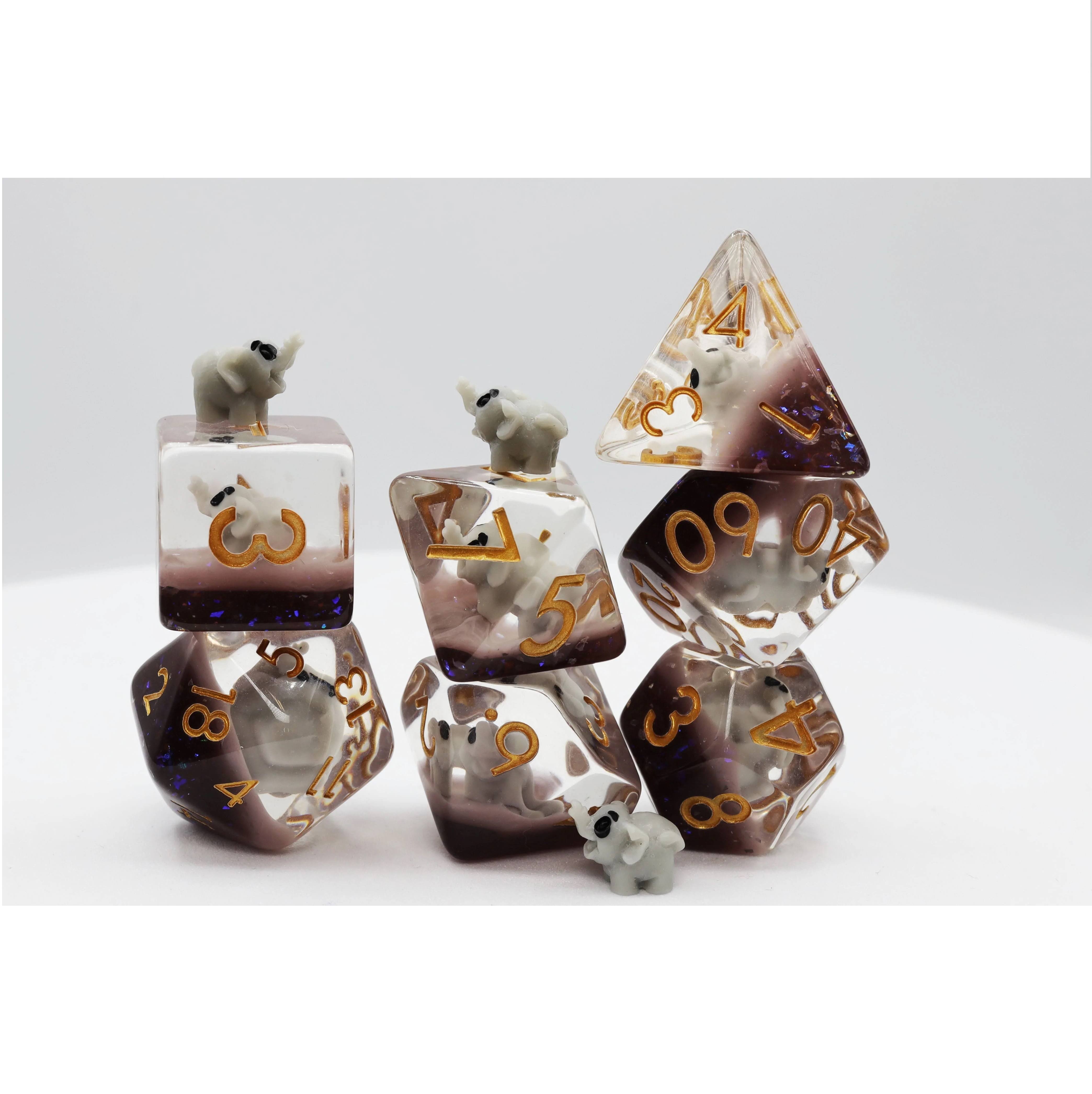 Dice And Gaming Accessories Polyhedral RPG Sets Stuff-Inside Elephant (7)