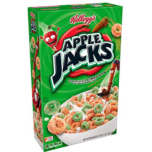 Kellogg's Apple Jacks, Breakfast Cereal, Original, Low Fat, 14.7 Oz Bo