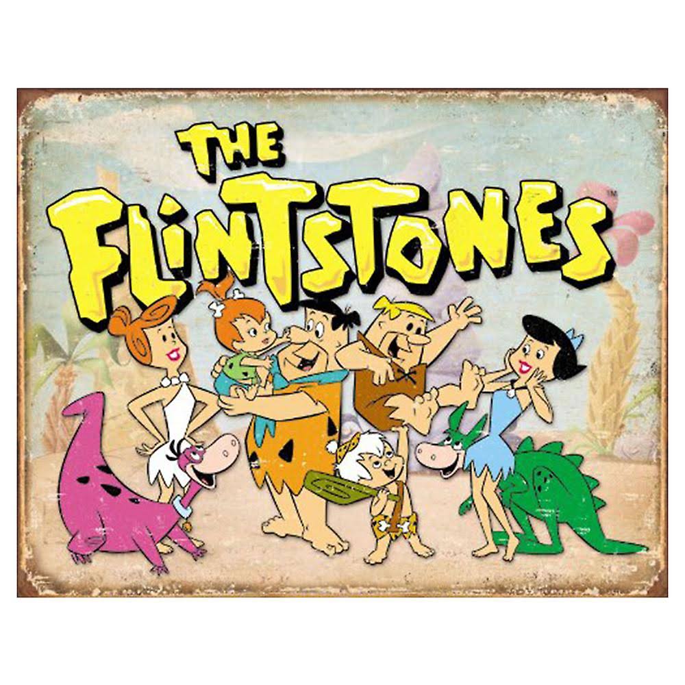 The Flintstones Family Retro Tin Sign