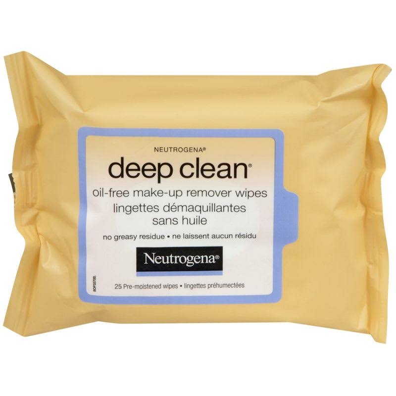 Neutrogena Deep Clean Oil free Make Up Remover Wipes - 25pcs