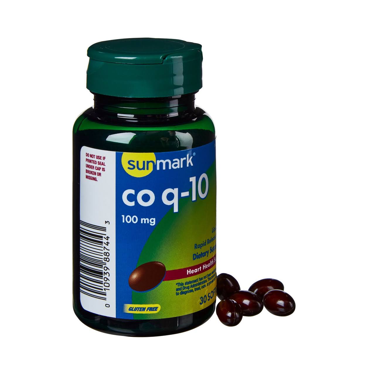 Sunmark Coenzyme Q-10 Vitamin Supplement, 30 Softgels per Bottle