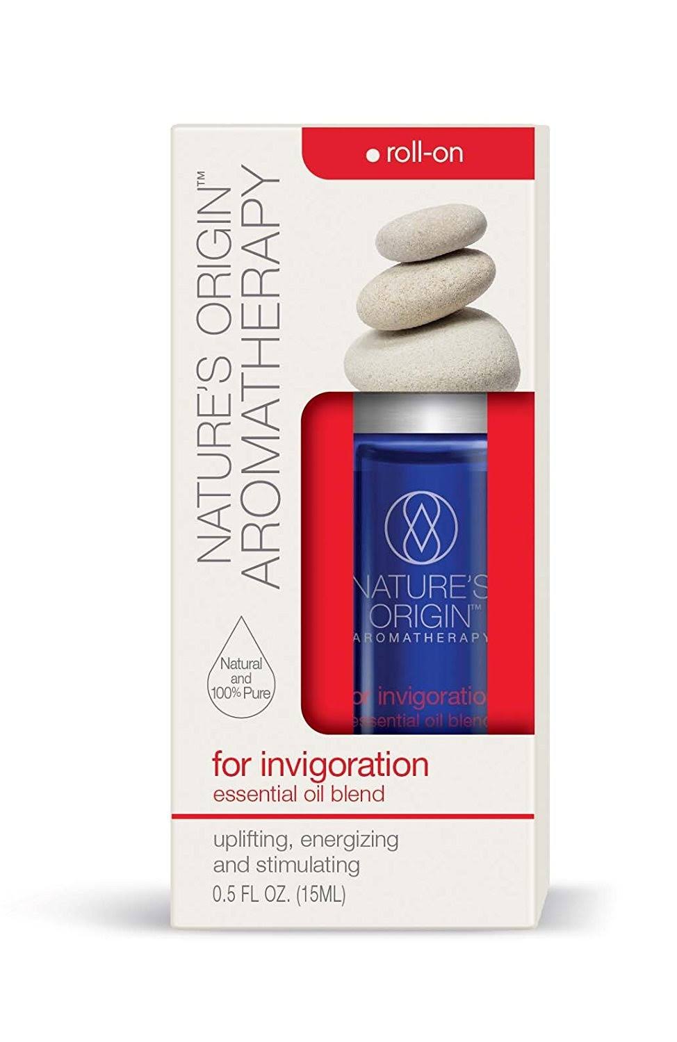 Natures Origin Aromatherapy for Invigoration Essential Oil Blend Roll-On, 15 ml | Fragrance
