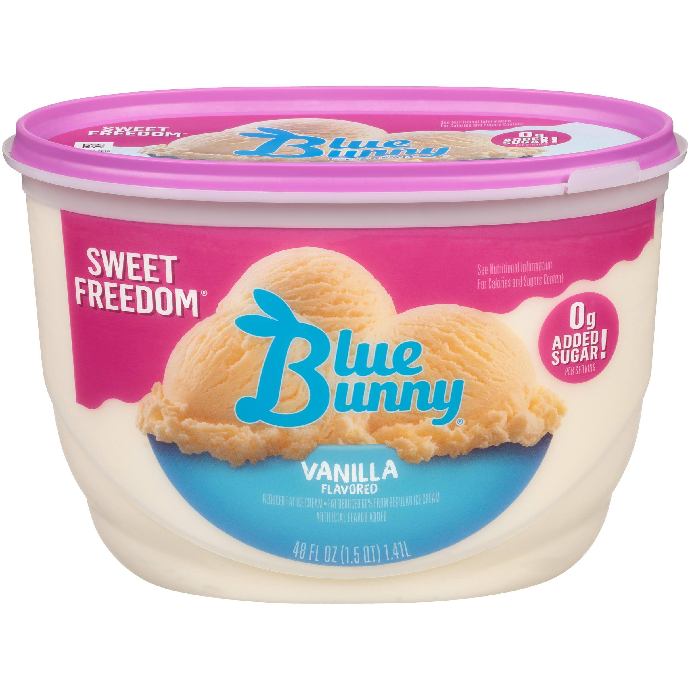 Blue Bunny Sweet Freedom Ice Cream - Vanilla, 48oz