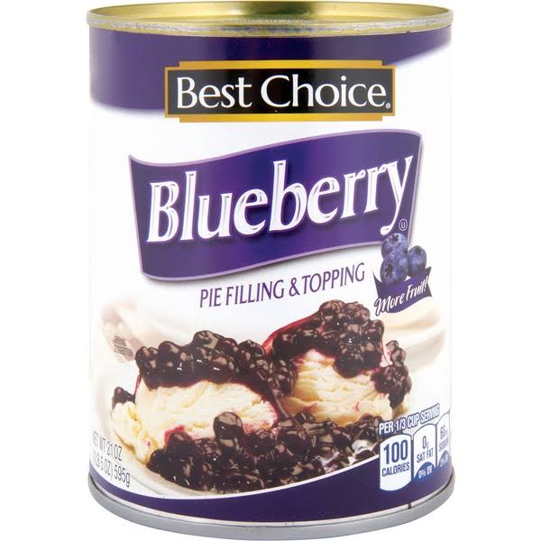 Best Choice Pie Filling or Topping, Blueberry - 21 oz