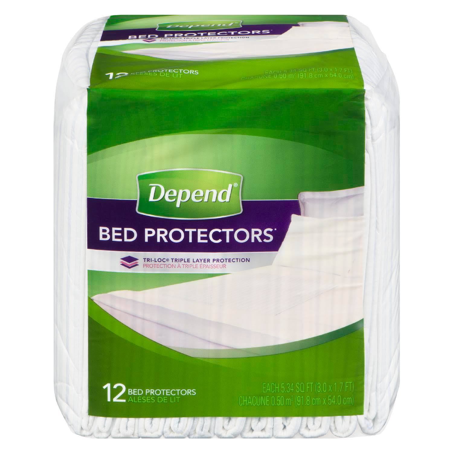 Depend Bed Protectors - 12pcs
