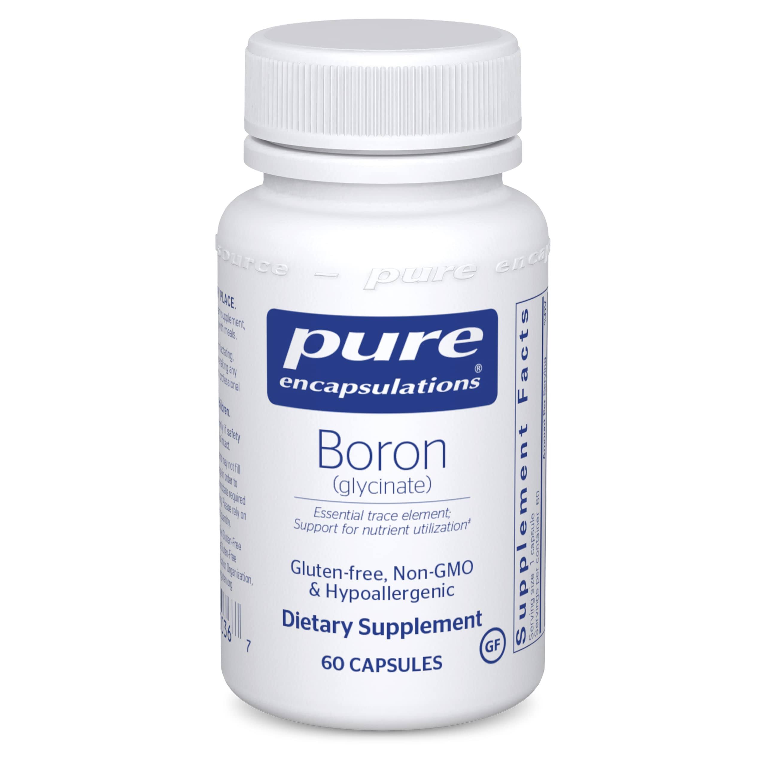 Pure Encapsulations Boron Glycinate Hypoallergenic Supplement - 60ct