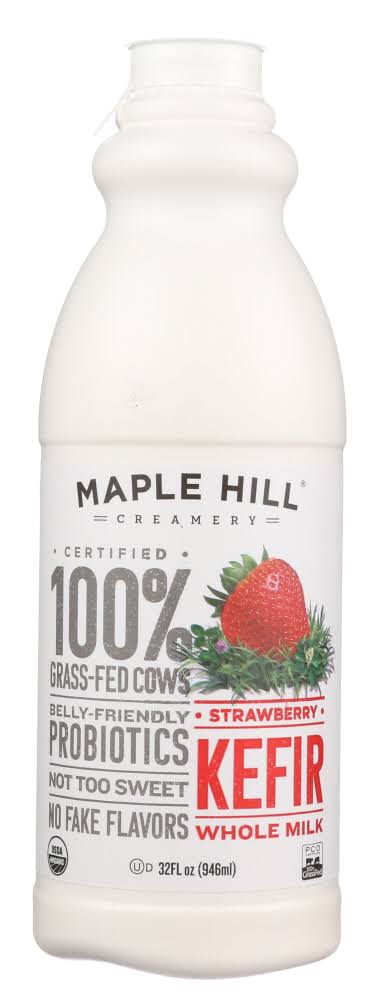 Maple Hill Creamery: Strawberry Whole Milk Kefir, 32 oz