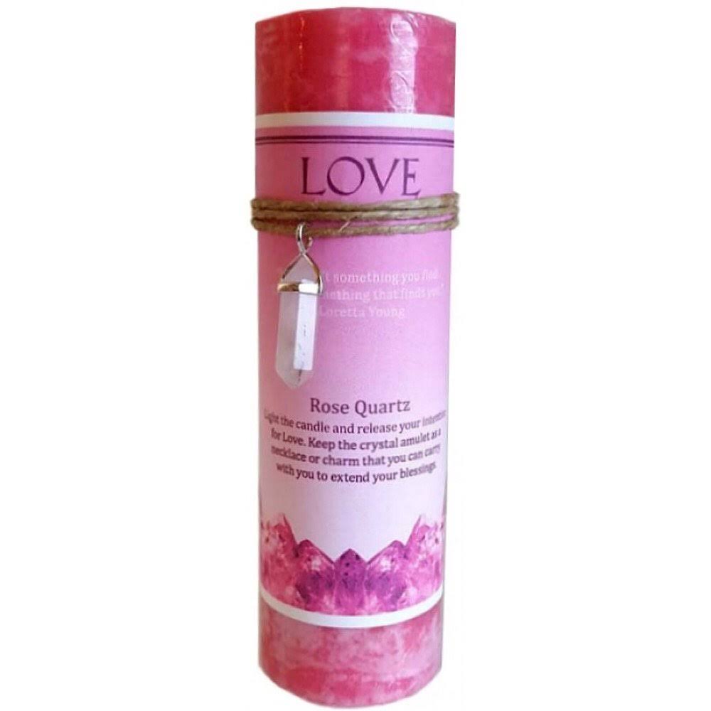 Crystal Energy Love Rose Quartz Candle