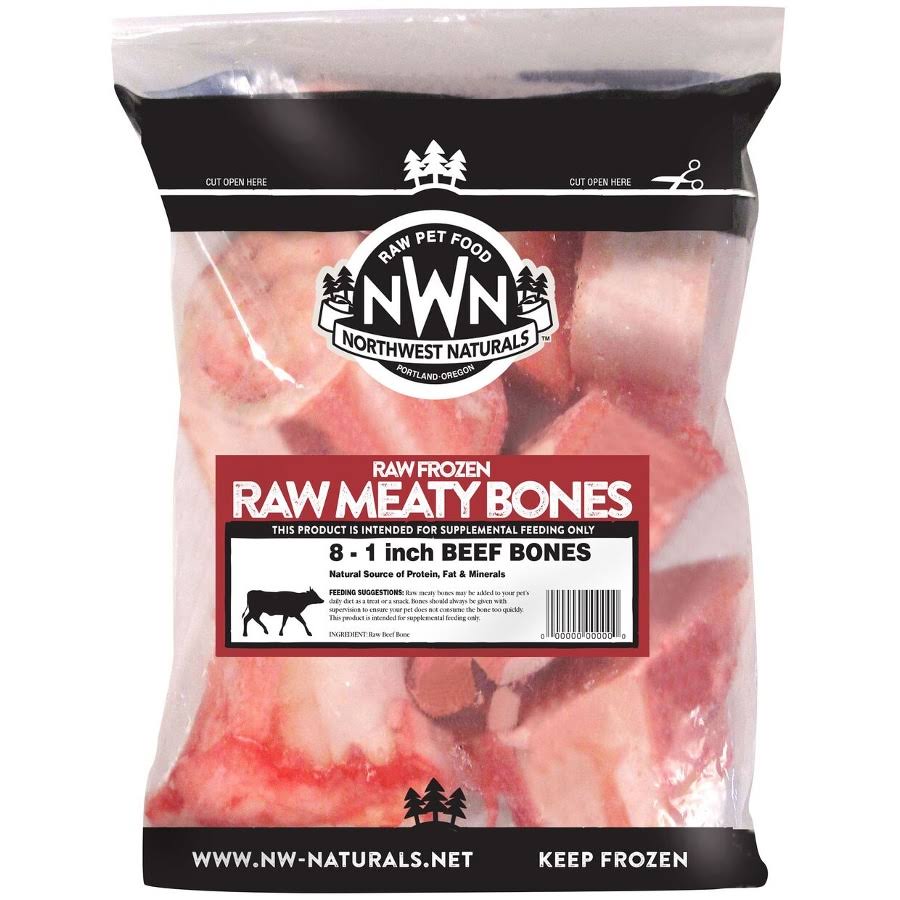 Northwest Naturals 'Raw Meaty Bones' 1" Beef Bone Raw Frozen Dog Treats