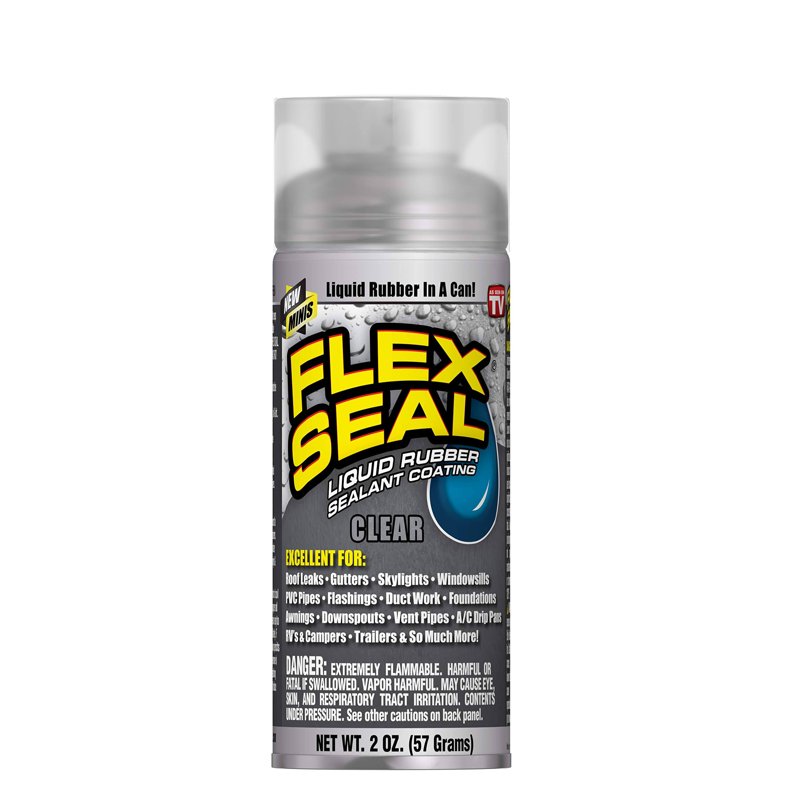 Flex Seal 2 OZ. Mini Spray Rubber Sealant, Clear FSCLRMINI
